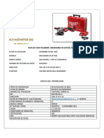 Hoja de Vida Pulidora Milwaukee 18V # 1 Acs Ingenieros Sas