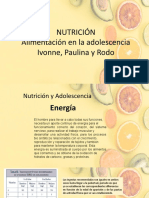 Alimentacion en Adolescencia