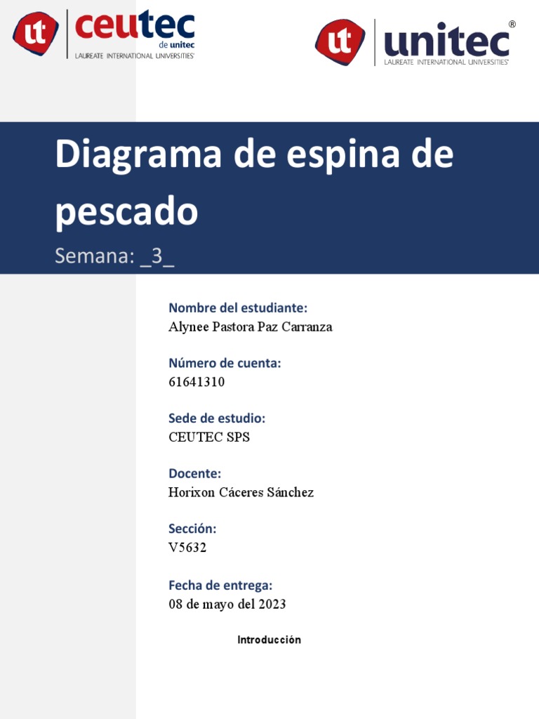 Diagrama de Pescado S3T3 Desarrollo PDF Economias