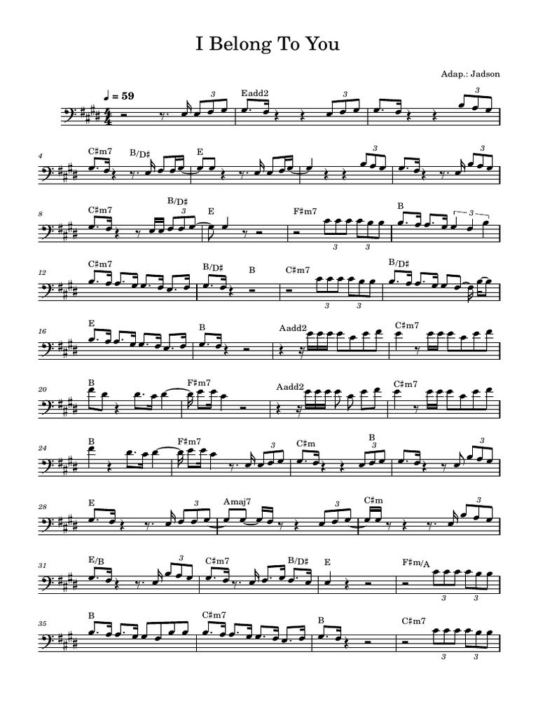 I Belong To You Cello Piano PDF