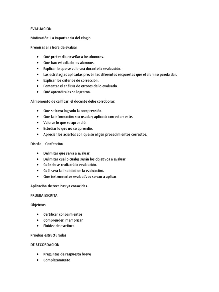 Estrategias y Técnicas de Evaluación Educativa | PDF | Crecimiento ...