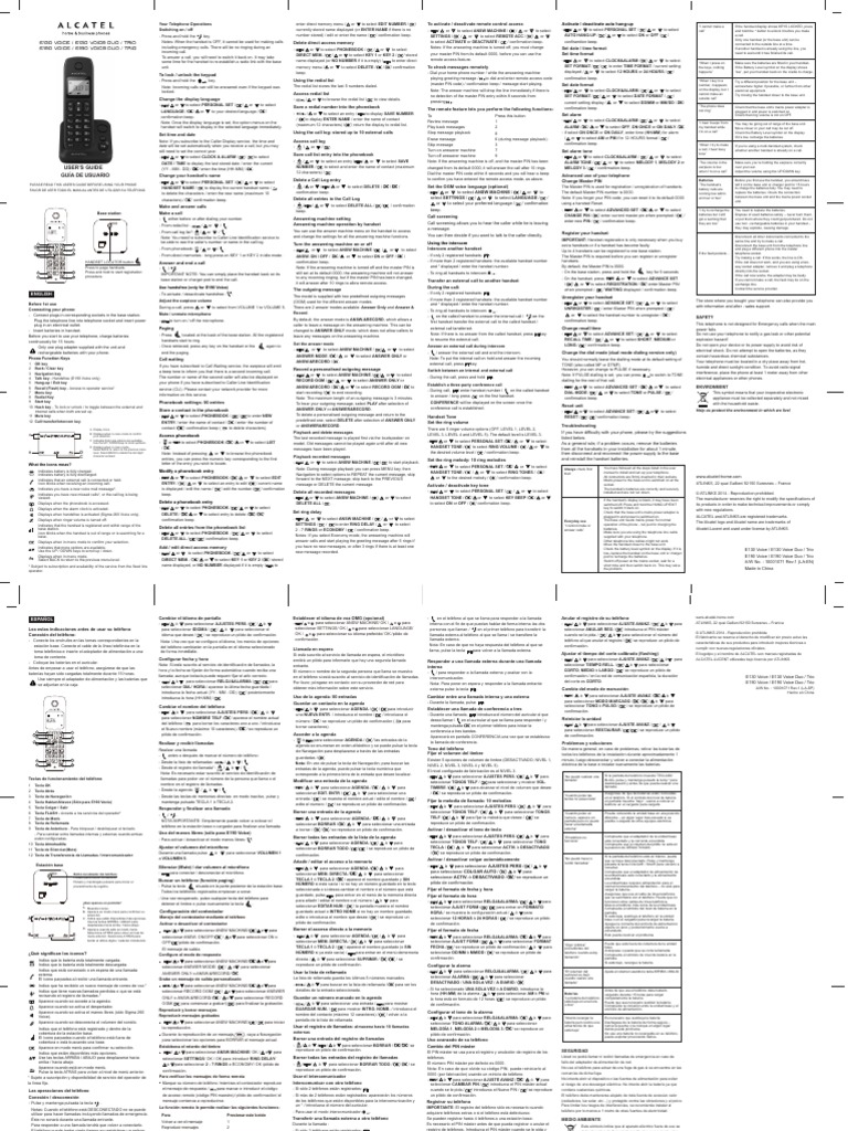 Alcatel E130 User Guide: Key Functions | PDF | Telephone | Manufactured ...