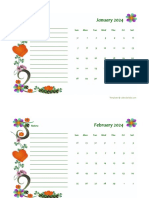 2024 Blank Calendar Design Template 06