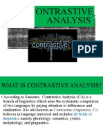 Contrastive Analysis Background