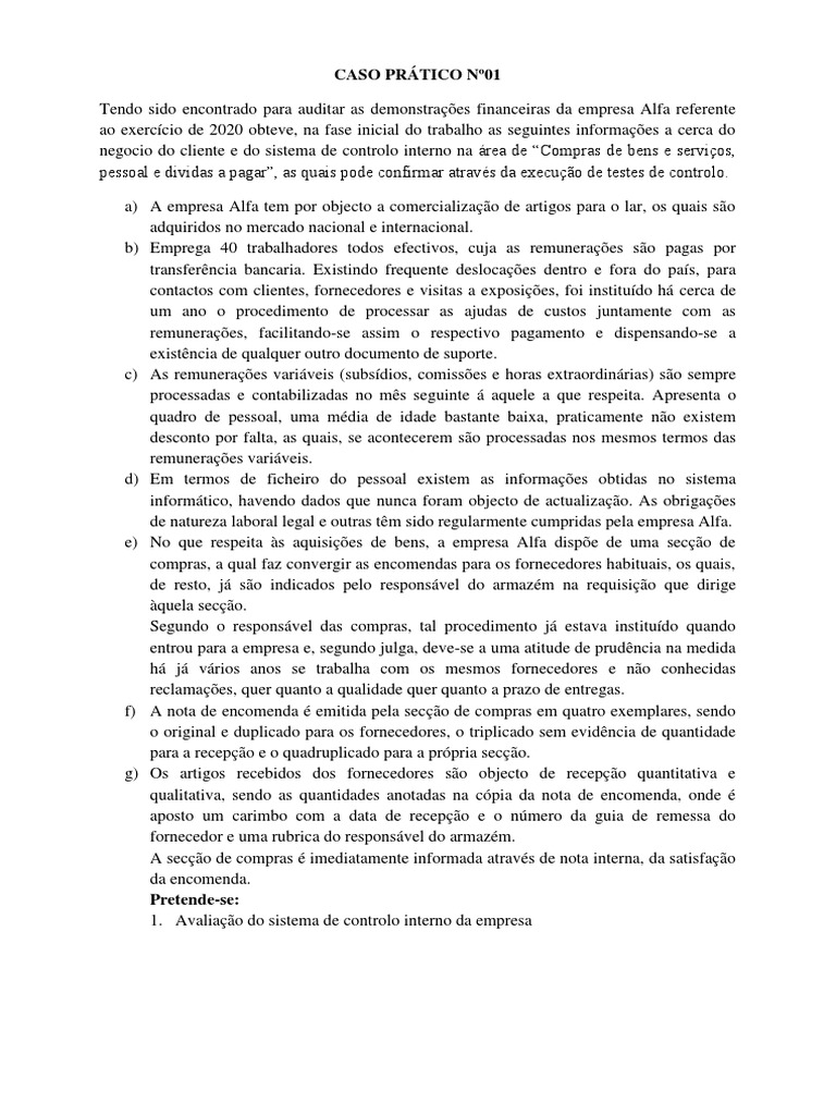 Avaliação de Controles Internos em Auditoria | PDF | Business | Economias