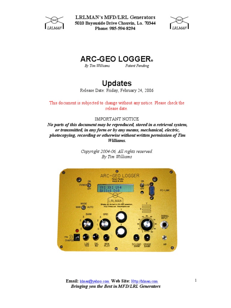 Arc-Geo Logger Updates | PDF | Computers | Technology & Engineering