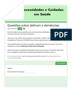 Questões Sobre Delirium e Demências