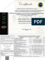Certificado de Conclusão de Curso - COM FUNDO (Pós-Graduação) - ALINE CRISTINA SILVA MORAES - EDUCAÇÃO ESPECIAL E INCLUSIVA E NEUROPSICOPEDAGOGIA INSTITUCIONAL E CLÍNICA 800 HORAS