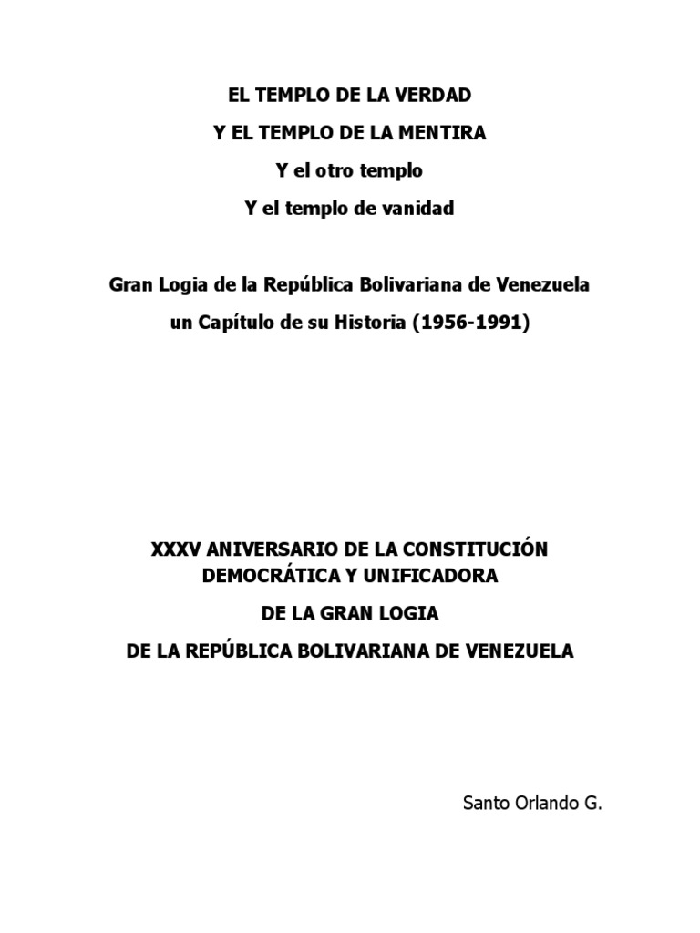 Templo De La Verdad Y Templo De La Mentira Protected Pdf