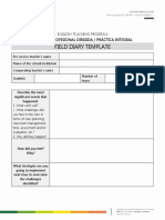 Field Diary Template