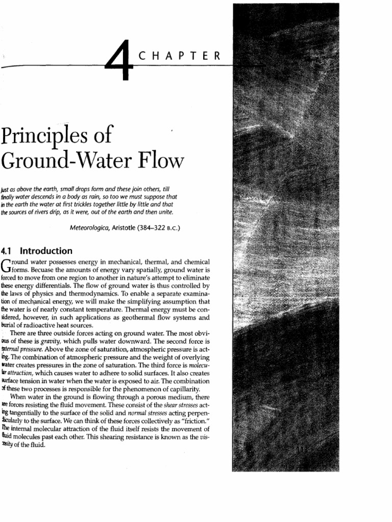 Material Applied Hydrogeology Chapter 4 | PDF