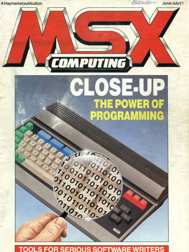 MSX Computing - Jun-Jul 1986 | PDF | Compact Cassette | Printed