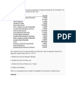 Los siguientes datos fueron proporcionados por la Empresa Industrial