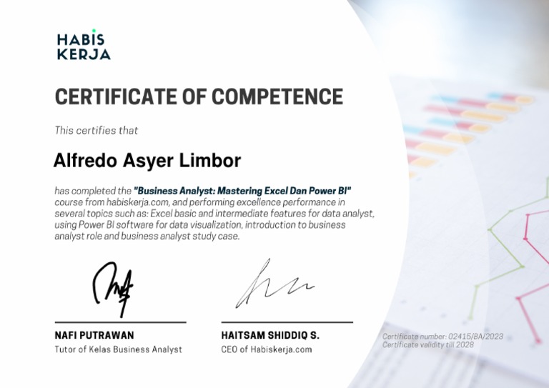 Alfredo Asyer Limbor Kelas Business Analyst Mastering Excel and Power ...