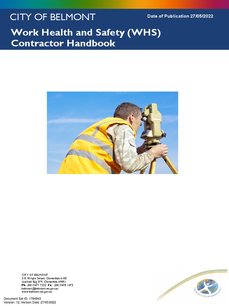 Belmont WHS Contractor Handbook | PDF | Occupational Safety And Health ...