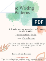 Lesson - Writing Patterns