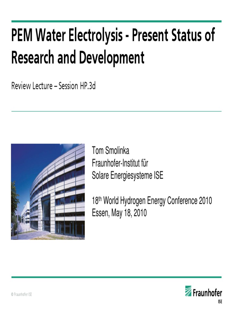 PEM Water Electrolysis Research Overview | PDF