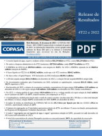 Release de Resultados 4T22 Copasa