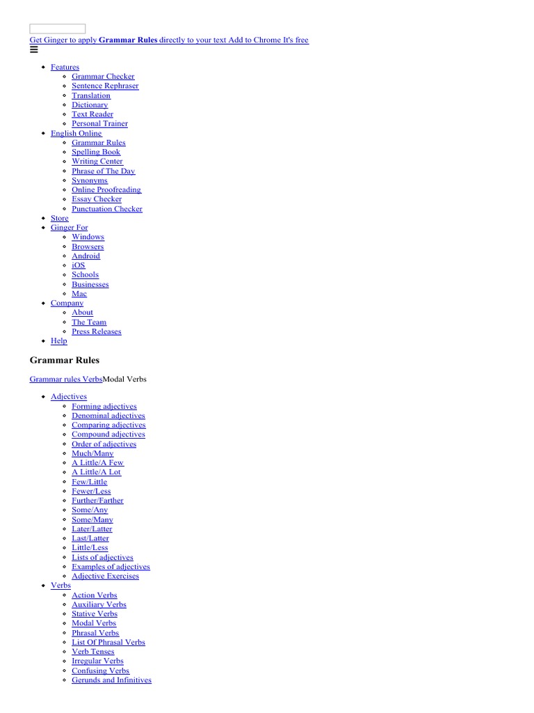 What Is A Modal Verb List of Modal Verbs Ginger PDF