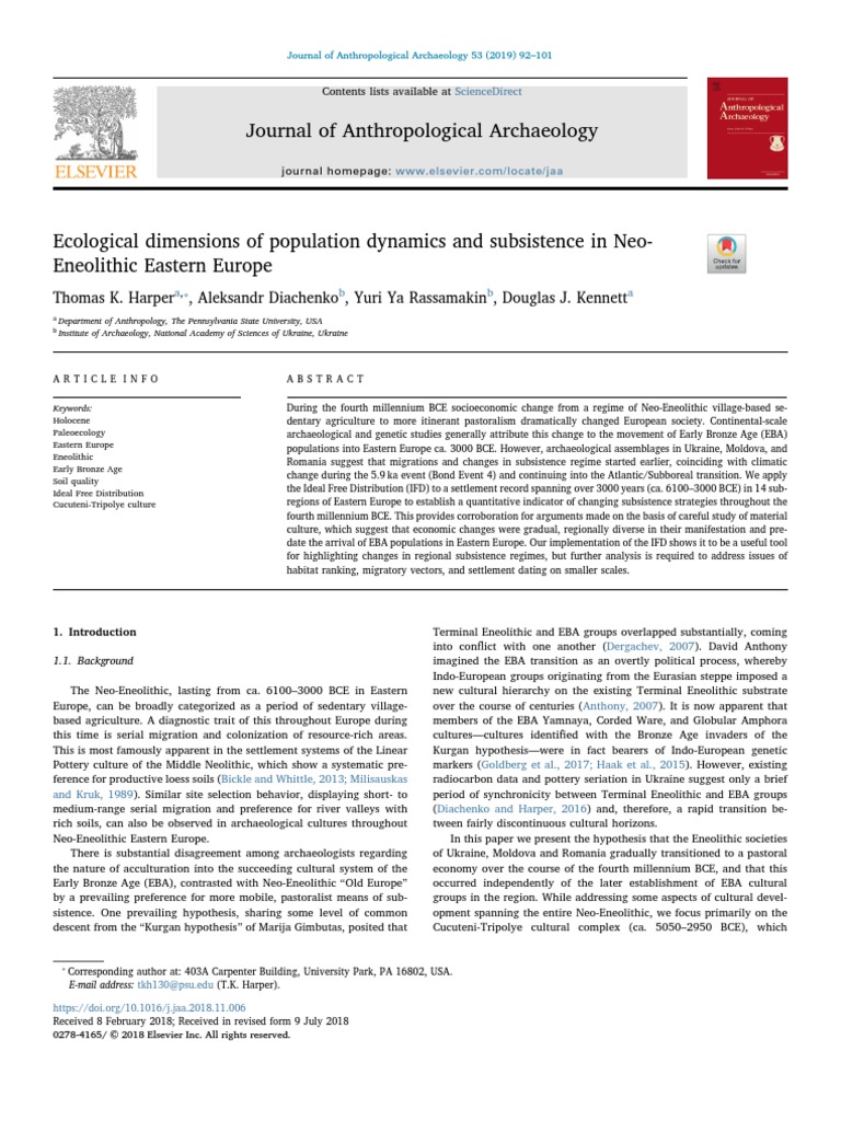 Journal of Anthropological Archaeology: Sciencedirect | PDF | Social ...