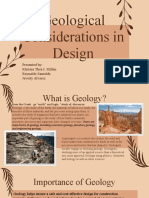 Geological Consideration in Design