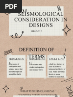 Seismological Consideration in Designs