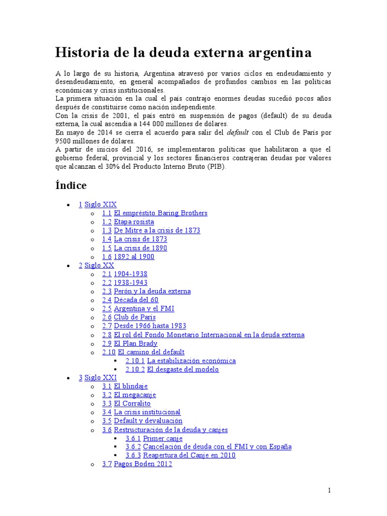 ¿Qué Necesitas Saber Sobre La Deuda Externa Argentina?