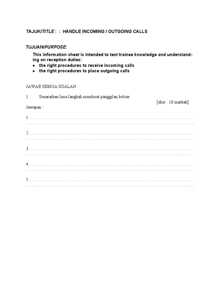 Handle Incoming/Outgoing Calls | PDF