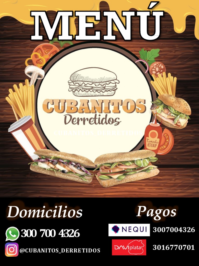 Menu Cubanitos 1 | PDF