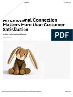 An Emotional Connection Matters More Than Customer Satisfaction - Diplomado