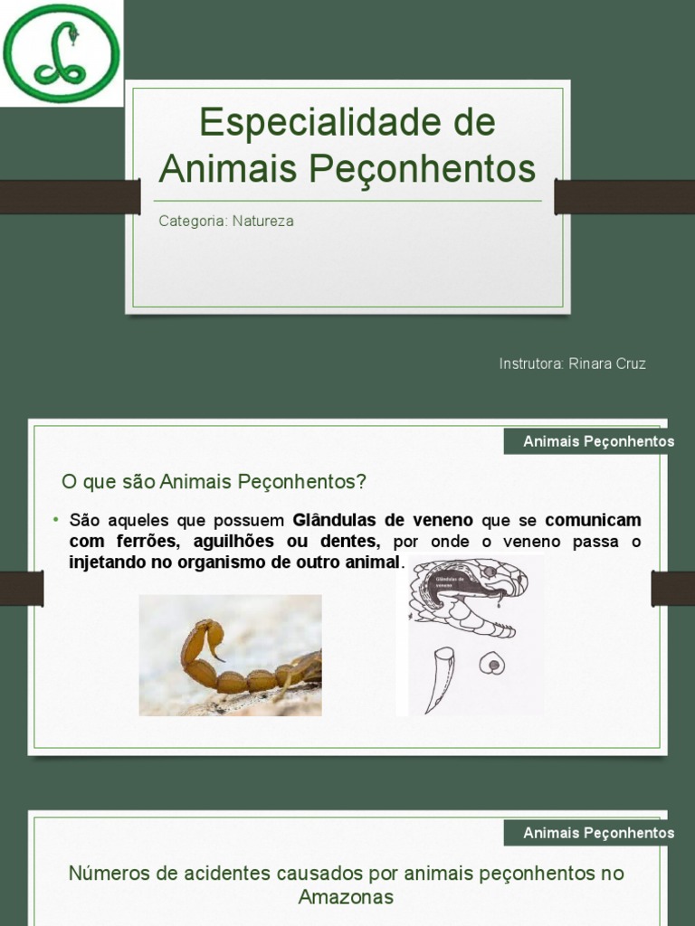 Especialidade de Animais Peçonhentos | PDF