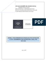 Normas y Procedimiento Profilaxis Post Exposicion Al Vih y Seguimiento VHB VHC en El Isss