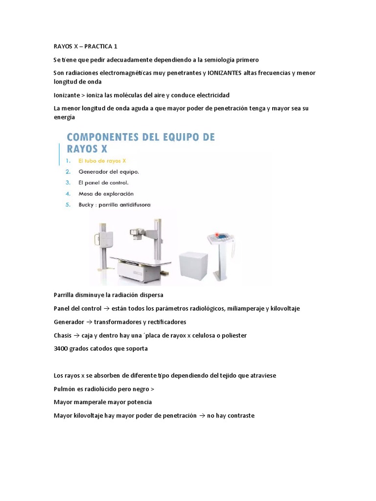 RAYOS X Clase 1 | PDF