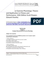 Test Bank For Exercise Physiology Theory and Application To Fitness and Performance 10th Edition Scott Powers Edward Howley