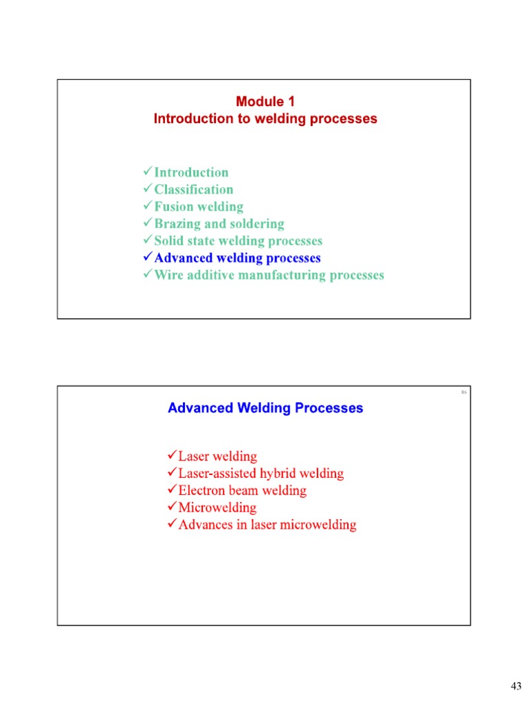Week 2 (A) Introduction To Welding Processes PDF