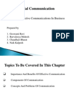 Managerial Communication: Chapter-1 Effective Communications in Business
