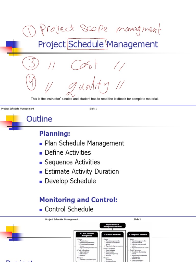 Lecture 3 - Project Schedule Management v1.1 | PDF | Project Management ...