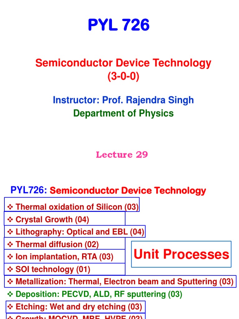 Semiconductor Device Fabrication Techniques | PDF