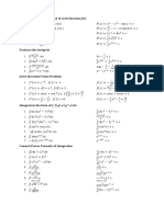 Integral Calculus Probsets