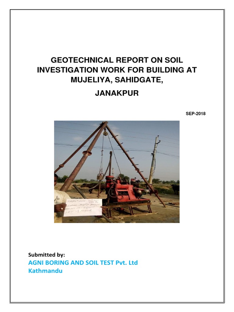 Soil report report pdf geotechnical engineering applied and