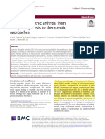 Juvenile Idiopathic Arthritis: From Aetiopathogenesis To Therapeutic Approaches