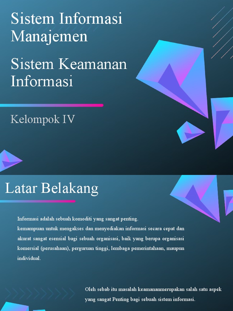 Presentasi Keamanan Sistem Informasi | PDF | Komputer