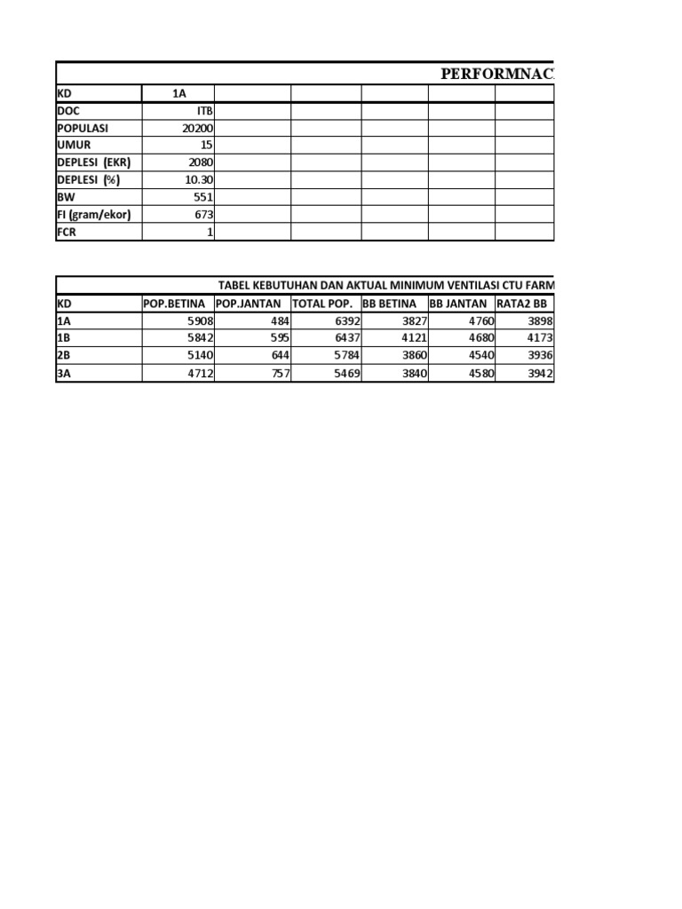 Tabel Performance Pdf
