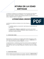 Literatura en La Edad Antigua