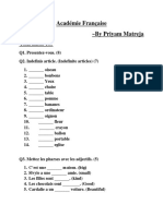 Académie Française Basic Beginners Test