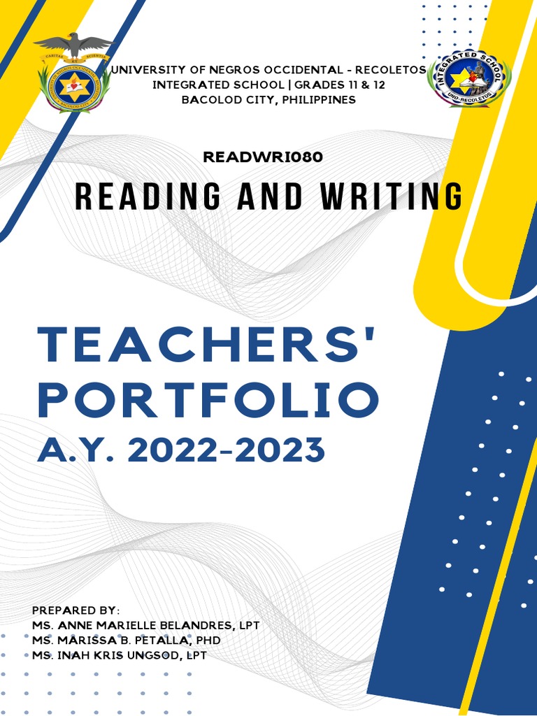 Yellow and Dark Blue Minimalist Portfolio Cover A4 Document | PDF