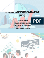 Human Index Development (HDI) : Tanya Vyas Devika Singh Jadoun Harshita Sharma Harshita Singh