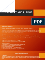 Bailment and Pledge