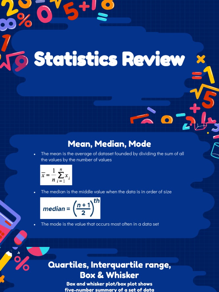 Math Review - Statistic | PDF | Quartile | Statistics