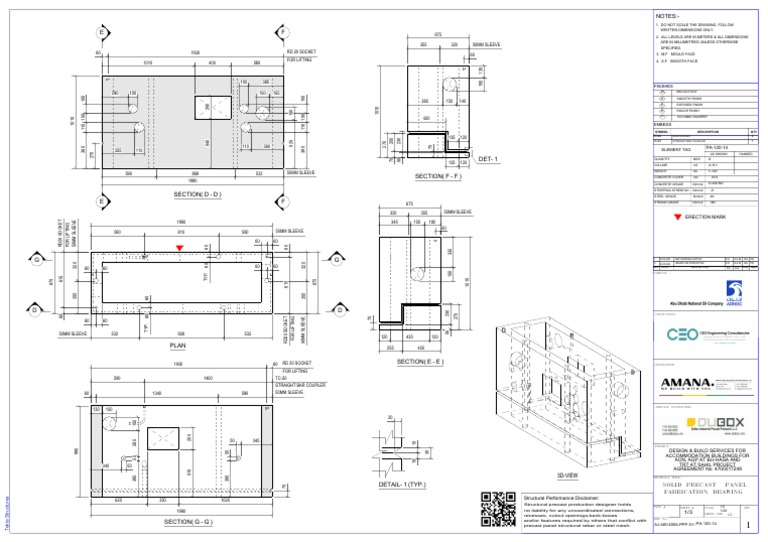 Tekla Structures Precast Panel Drawing | PDF | Composite Material | Design